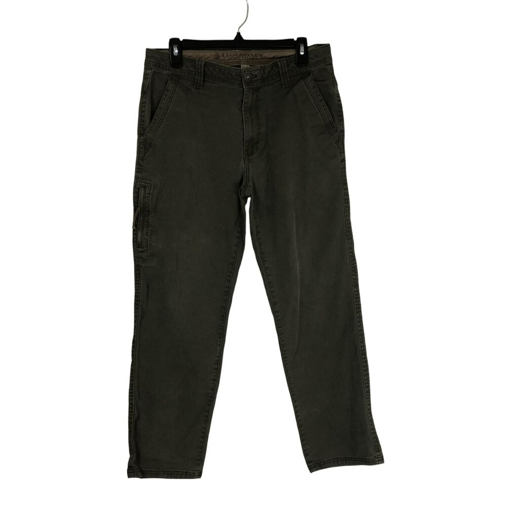 Legendary Outfitters Mens 32x30 Khaki Green Canvas Stretch Utility Pants